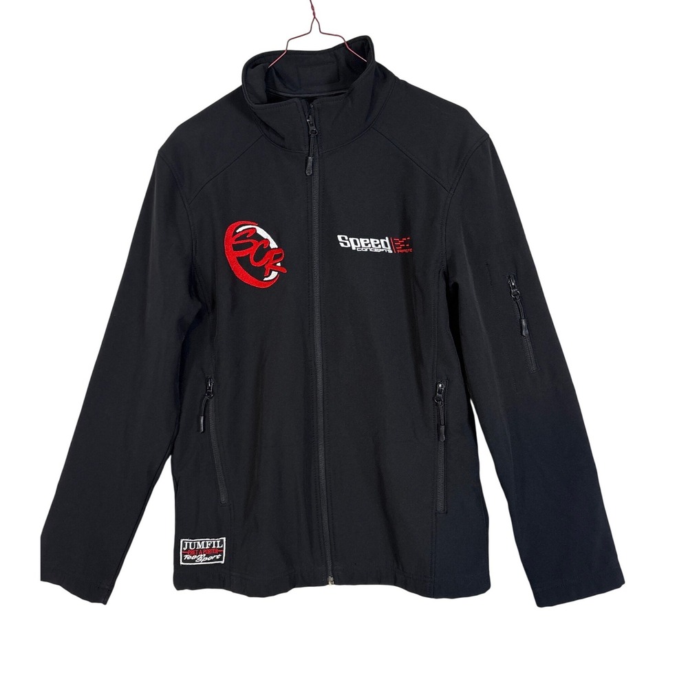 Jumfil Team Sport Speed Concepts Racing Softshell Jacket Mens Black L AK290918
